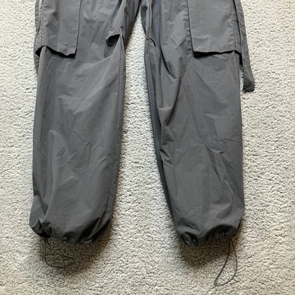 Faded Rose Cargo Pants Women L Baggy Wide Leg Gray Y2K 90s Skater Utility Pocket - Picture 12 of 14